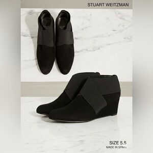 Stuart Weitzman Elastic Wedge Ankle Boot